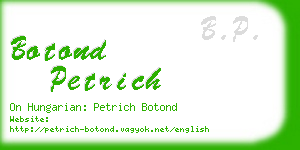 botond petrich business card